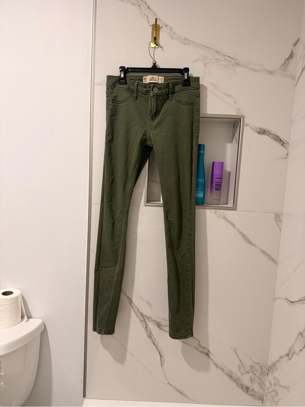 Hollister Super Skinny Olive Green Jeans